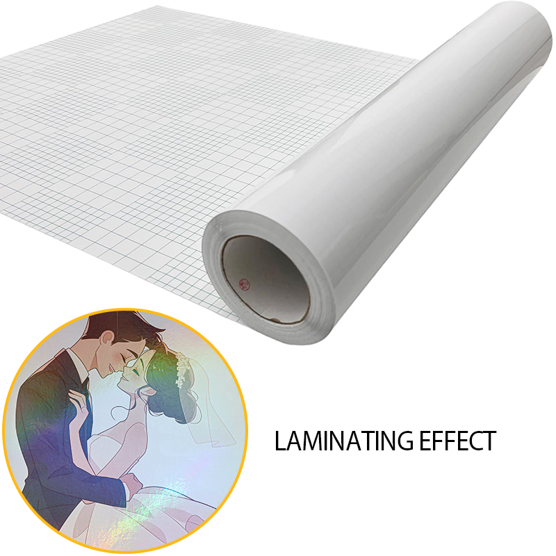 Rainbow transparent self-adhesive cold laminating film